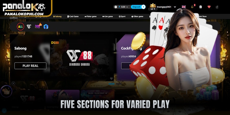 Five sections for varied play