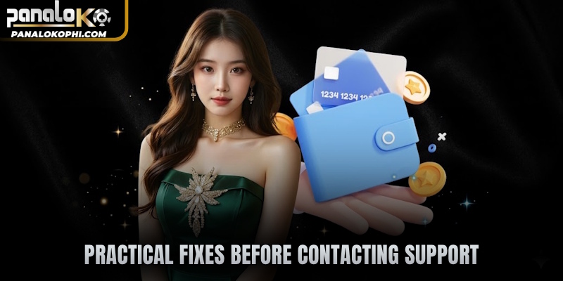 Practical fixes before contacting support